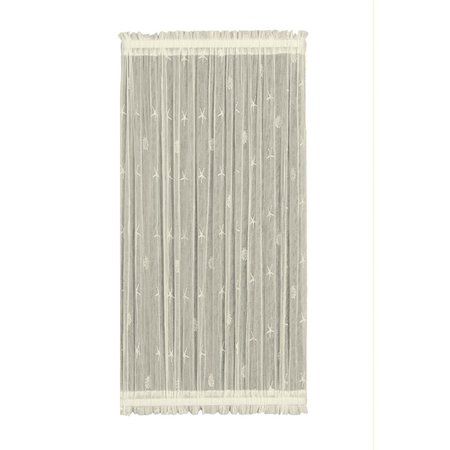 MICASA Heritage Lace  45 x 72 in. Sand Shell Door Panel; Ecru MI308692